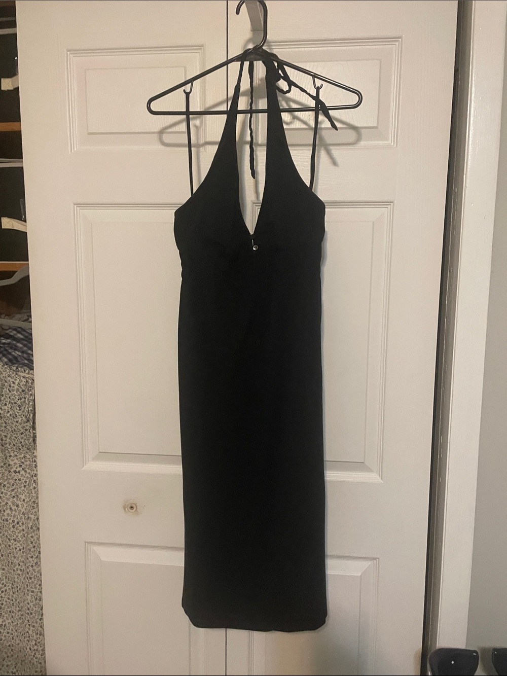 James Perse Black Halter Midi Dress